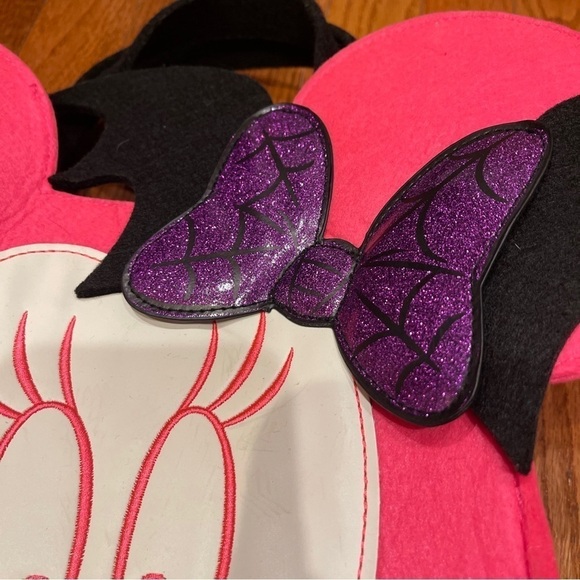 Disney MINNIE MOUSE Pink Halloween Trick Or Treat Bag Tote Glows In The Dark - Picture 5 of 8